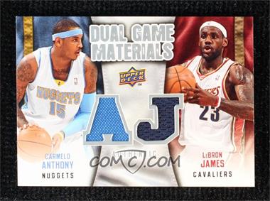 2009-10 Upper Deck - Dual Game Materials #DG-JA - Carmelo Anthony, LeBron James