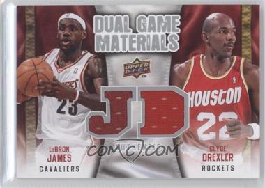 2009-10 Upper Deck - Dual Game Materials #DG-JD - LeBron James, Clyde Drexler