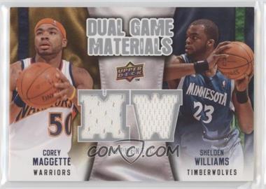 2009-10 Upper Deck - Dual Game Materials #DG-MW - Corey Maggette, Shelden Williams