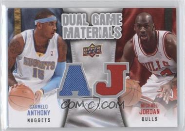 2009-10 Upper Deck - Dual Game Materials #DG-NK - Carmelo Anthony, Michael Jordan