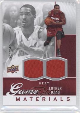 2009-10 Upper Deck - Game Materials #GJ-HE - Luther Head /545