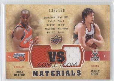 2009-10 Upper Deck - VS Dual Materials - Bronze #VS-OB - Andrew Bogut, Emeka Okafor /150