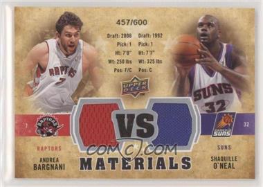 2009-10 Upper Deck - VS Dual Materials #VS-AO - Shaquille O'Neal, Andrea Bargnani /600