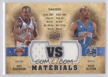 2009-10 Upper Deck - VS Dual Materials #VS-AR - Rafer Alston, Nate Robinson /600