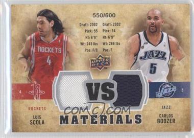 2009-10 Upper Deck - VS Dual Materials #VS-BS - Luis Scola, Carlos Boozer /600