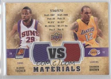 2009-10 Upper Deck - VS Dual Materials #VS-BT - Alando Tucker, Shannon Brown /570