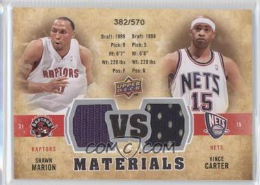 2009-10 Upper Deck - VS Dual Materials #VS-CM - Shawn Marion, Vince Carter /570