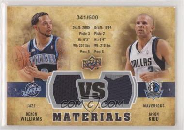 2009-10 Upper Deck - VS Dual Materials #VS-DJ - Deron Williams, Jason Kidd /600