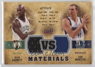 2009-10 Upper Deck - VS Dual Materials #VS-GN - Kevin Garnett, Dirk Nowitzki /570