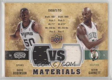 2009-10 Upper Deck - VS Dual Materials #VS-GR - Kevin Garnett, David Robinson /570