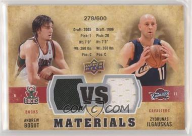 2009-10 Upper Deck - VS Dual Materials #VS-IB - Andrew Bogut, Zydrunas Ilgauskas /600