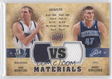 2009-10 Upper Deck - VS Dual Materials #VS-NK - Andrei Kirilenko, Dirk Nowitzki /570