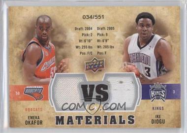 2009-10 Upper Deck - VS Dual Materials #VS-OD - Emeka Okafor, Ike Diogu /551