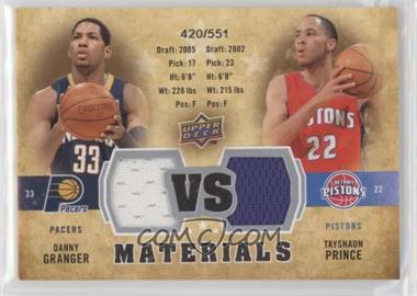 2009-10 Upper Deck - VS Dual Materials #VS-PG - Tayshaun Prince, Danny Granger /551