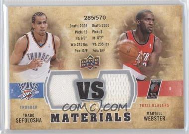 2009-10 Upper Deck - VS Dual Materials #VS-TM - Thabo Sefolosha, Martell Webster /570