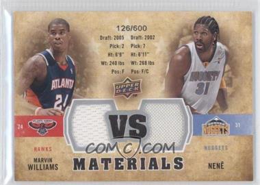 2009-10 Upper Deck - VS Dual Materials #VS-WN - Marvin Williams, Nene /600