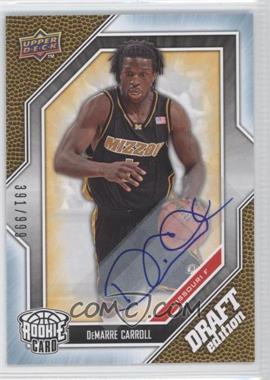 2009-10 Upper Deck Draft Edition - [Base] - Autograph Silver #25 - DeMarre Carroll /999