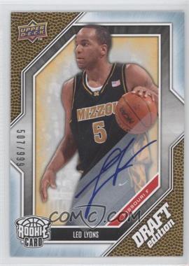 2009-10 Upper Deck Draft Edition - [Base] - Autograph Silver #60 - Leo Lyons /999