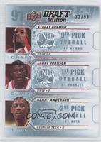 Stacey Augmon, Larry Johnson, Kenny Anderson #/99