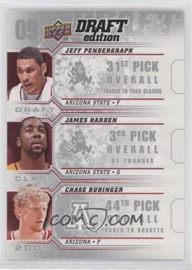 2009-10 Upper Deck Draft Edition - Draft Class #D-ARZ - Jeff Pendergraph, James Harden, Chase Budinger