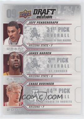 2009-10 Upper Deck Draft Edition - Draft Class #D-ARZ - Jeff Pendergraph, James Harden, Chase Budinger