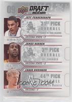 Jeff Pendergraph, James Harden, Chase Budinger [EX to NM]