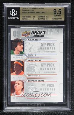 2009-10 Upper Deck Draft Edition - Draft Class #D-RFC - Ricky Rubio, Jonny Flynn, Stephen Curry [BGS 9.5 GEM MINT]