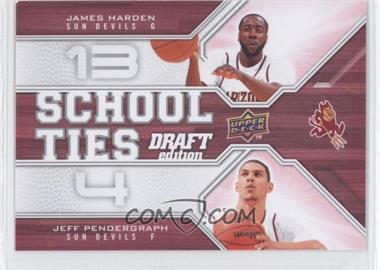 2009-10 Upper Deck Draft Edition - School Ties #ST-HP - James Harden, Jeff Pendergraph