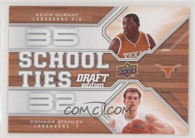 2009-10 Upper Deck Draft Edition - School Ties #ST-TL - Kevin Durant, Connor Atchley [EX to NM]