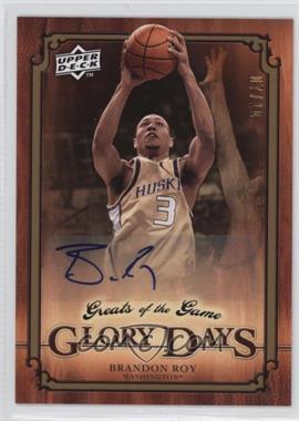 2009-10 Upper Deck Greats of the Game - [Base] - Autographs #88 - Brandon Roy /10