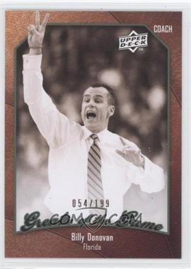 2009-10 Upper Deck Greats of the Game - [Base] - Numbered to 199 #29 - Billy Donovan /199