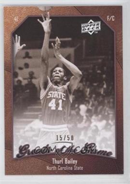 2009-10 Upper Deck Greats of the Game - [Base] - Numbered to 50 #49 - Thurl Bailey /50