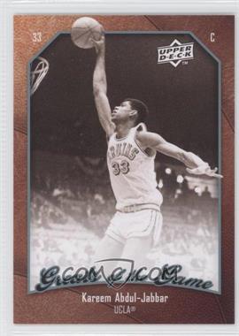 2009-10 Upper Deck Greats of the Game - [Base] #65 - Kareem Abdul-Jabbar