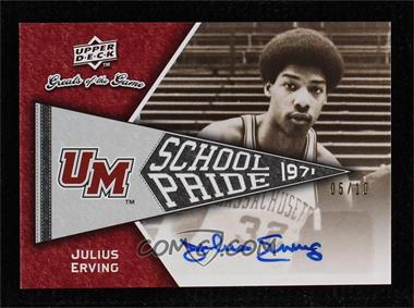 2009-10 Upper Deck Greats of the Game - School Pride Autographs #SP-JE - Julius Erving /10