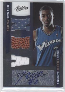 2010-11 Absolute Memorabilia - [Base] #151 - Rookie Premiere Materials - John Wall /499