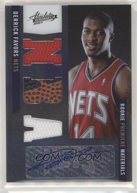 2010-11 Absolute Memorabilia - [Base] #153 - Rookie Premiere Materials - Derrick Favors /499