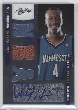 2010-11 Absolute Memorabilia - [Base] #154 - Rookie Premiere Materials - Wesley Johnson /499