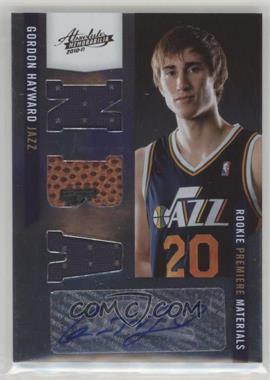 2010-11 Absolute Memorabilia - [Base] #159 - Rookie Premiere Materials - Gordon Hayward /499