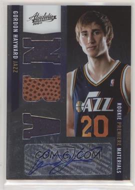 2010-11 Absolute Memorabilia - [Base] #159 - Rookie Premiere Materials - Gordon Hayward /499