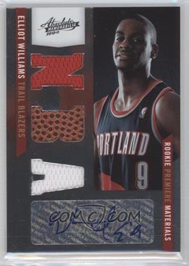 2010-11 Absolute Memorabilia - [Base] #171 - Rookie Premiere Materials - Elliot Williams /499