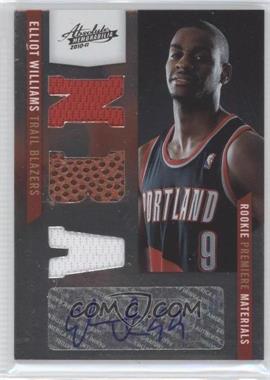 2010-11 Absolute Memorabilia - [Base] #171 - Rookie Premiere Materials - Elliot Williams /499