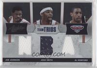 Joe Johnson, Josh Smith, Al Horford #/100