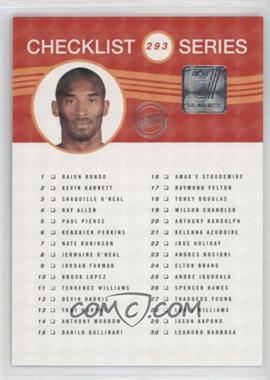 2010-11 Donruss - [Base] - Press Proof #293 - Checklist - Kobe Bryant /100