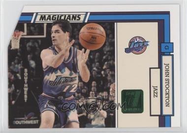 2010-11 Donruss - Magicians - Emerald Die-Cut #8 - John Stockton