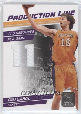 2010-11 Donruss - Production Line - Die-Cut Stats Materials #25 - Pau Gasol /399