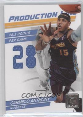 2010-11 Donruss - Production Line - Die-Cut Stats Materials #3 - Carmelo Anthony /299