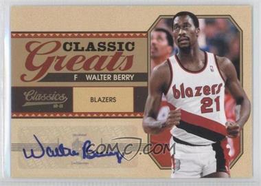 2010-11 Panini Classics - Classic Greats - Signatures #8 - Walter Berry /99