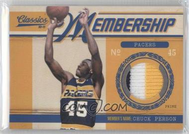 2010-11 Panini Classics - Classic Membership Materials - Prime #10 - Chuck Person /49