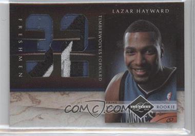 2010-11 Panini Limited - Freshman Jumbo Materials - Jersey Numbers Prime #30 - Lazar Hayward /25