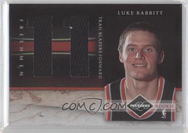 2010-11 Panini Limited - Freshman Jumbo Materials - Jersey Numbers #16 - Luke Babbitt /99